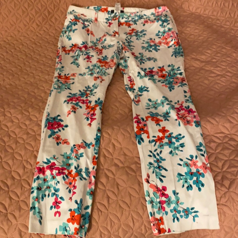 Floral slacks, size 8P